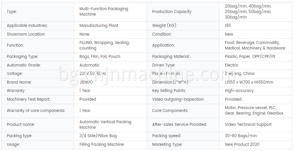 Nylon Tea Bag Vertical Form Fill Seal Machine